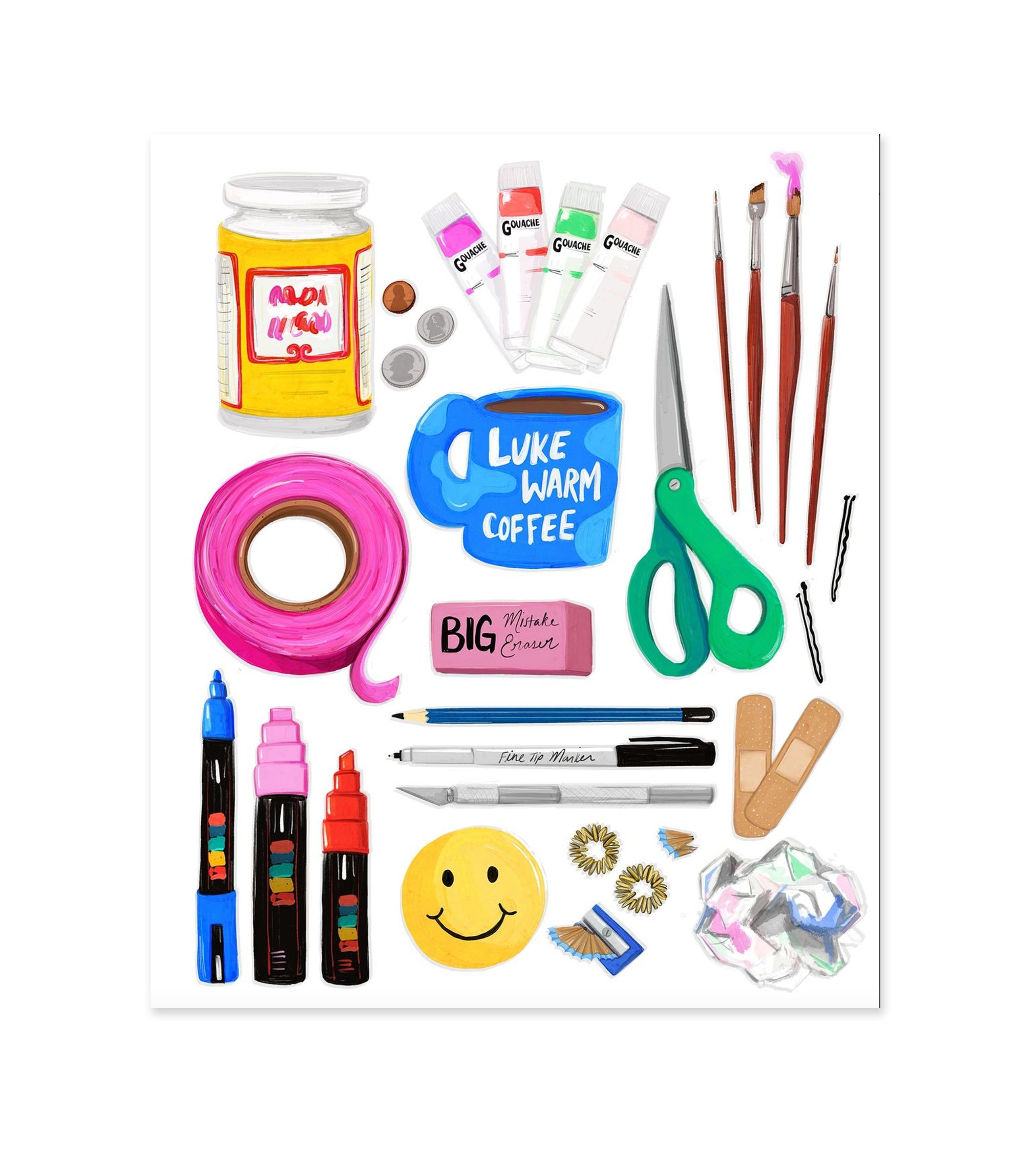 8x10 Art Tools Print